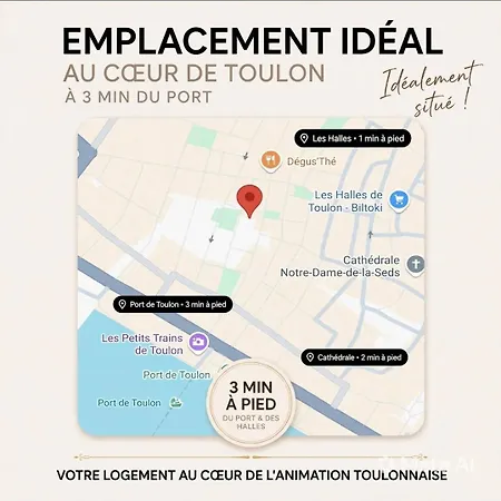 Loft Climatise 80m2 - Vieille - 2 2 Salles D'eau - Port 3 Min A Pied Apartment